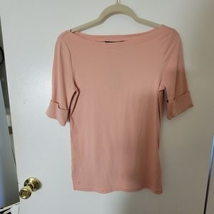 Ralph Lauren elbow length top soft pink medium new